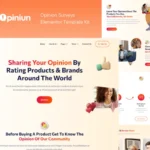 Opiniun – Opinion Surveys Elementor Pro Template Kit