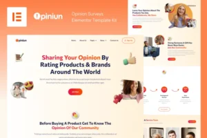 Mua Opiniun - Opinion Surveys Elementor Pro Template Kit giá rẻ