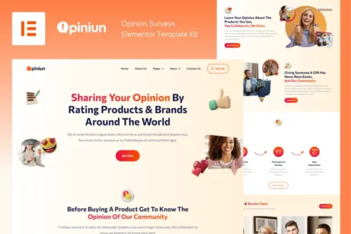 Mua Opiniun - Opinion Surveys Elementor Pro Template Kit giá rẻ