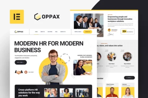 Mua Oppax - HR Solutions Elementor Template Kit giá rẻ