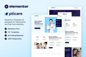Mua Opticare – Optometrist & Eye Care Elementor Template Kit giá rẻ