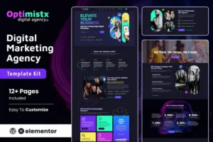 Mua Optimistx - SEO & Digital Agency Elementor Template Kit giá rẻ