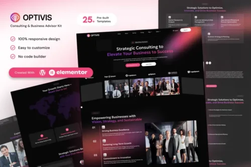 Mua Optivis - Consulting & Business Advisor Elementor Template Kit giá rẻ