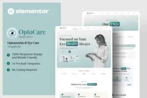 Mua Optocare - Optometrist & Eye Care Elementor Template Kit giá rẻ
