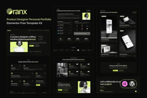 Mua Oranx - Product Designer Personal Portfolio Elementor Template Kit giá rẻ