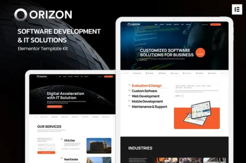 Mua Orizon - Software Development & IT Solutions Elementor Template Kit giá rẻ