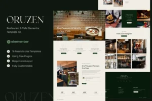 Mua Oruzen - Restaurant & Cafe Elementor Template Kit giá rẻ