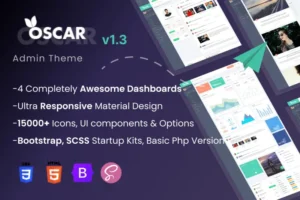 Mua Oscar - HTML Bootstrap 4 Admin Template giá rẻ