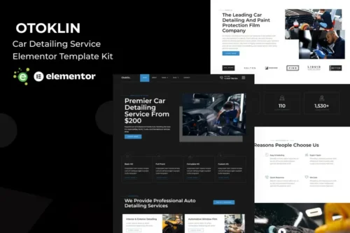 Mua Otoklin - Car Detailing Service Elementor Pro Template Kit giá rẻ