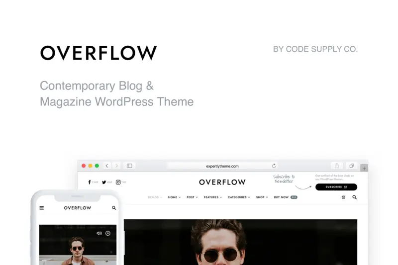 Mua Overflow - Modern Blog & Magazine WordPress Theme giá rẻ