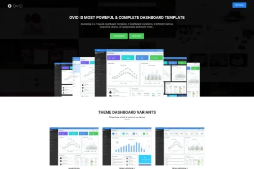 Mua Ovio - Bootstrap Based Dashboard - Admin Template giá rẻ
