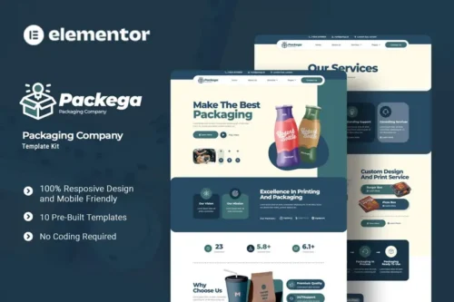 Mua Packega - Packaging Company Elementor Template Kit giá rẻ