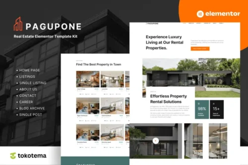 Mua Pagupone - Real Estate Agency & Listing Elementor Template Kits giá rẻ