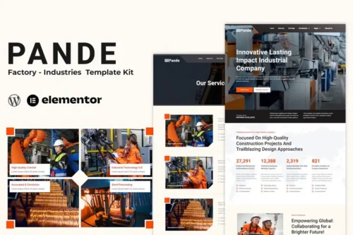 Mua Pande - Factory & Industrial Elementor Template Kit giá rẻ