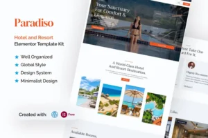 Mua Paradiso - Hotel & Resort Elementor Template Kit giá rẻ
