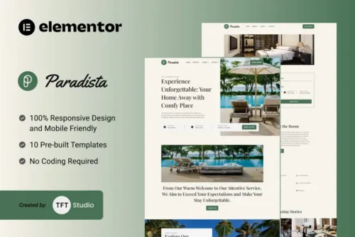 Mua Paradista - Luxurious Accommodation Elementor Template Kit giá rẻ