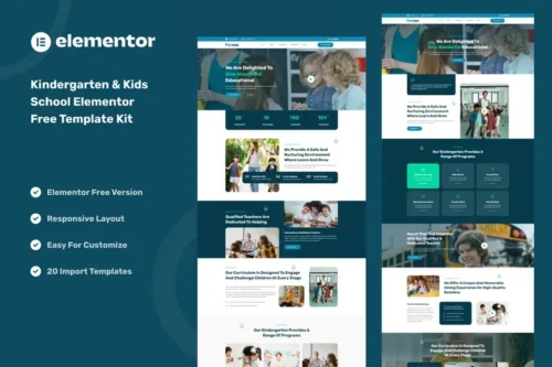 Mua Parees - Kindergarten & Kids School Elementor Template Kit giá rẻ