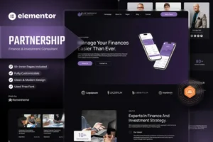 Mua Partnership - Finance & Investment Consultant Elementor Template Kit giá rẻ