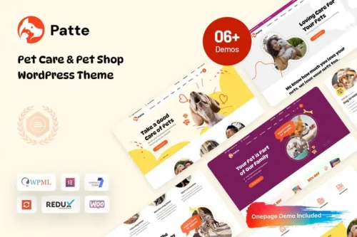 Mua Patte - Pet Care & Pet Shop WordPress Theme giá rẻ