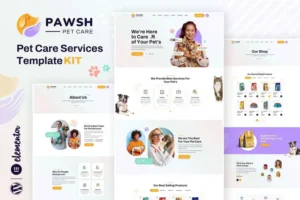 Mua Pawsh - Pet Care & Shop Elementor Template Kit giá rẻ
