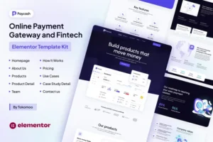 Mua Paycash - Online Payment Gateway & Fintech Elementor Template Kit giá rẻ