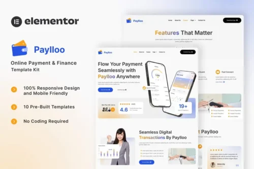 Mua Paylloo - Online Payment & Finance Elementor Template Kit giá rẻ
