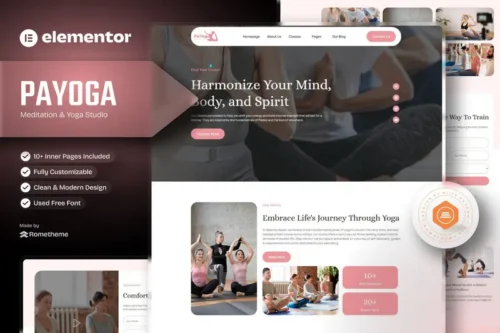 Mua Payoga - Meditation & Yoga Studio Elementor Template Kit giá rẻ