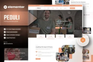 Mua Peduli - Charity Elementor Template Kit giá rẻ