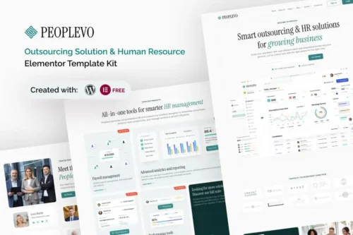 Mua Peoplevo - Outsourcing Solution & Human Resource Elementor Template Kit giá rẻ