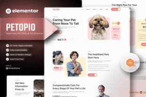 Mua Petopio - Pet Grooming & Veterinary Elementor Template Kit giá rẻ