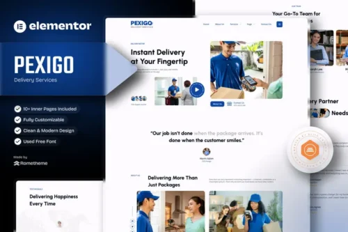 Mua Pexigo - Delivery Services Elementor Template Kit giá rẻ
