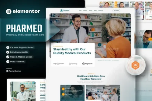 Mua Pharmed - Pharmacy & Medical Health Care Elementor Template Kit giá rẻ