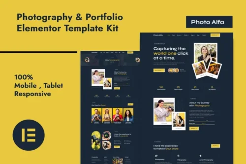 Mua Photo Alfa - Photography & Portfolio Elementor Pro Template Kit giá rẻ
