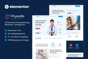 Mua Physiolife - Chiropractic & Physiotherapy Elementor Template Kit giá rẻ
