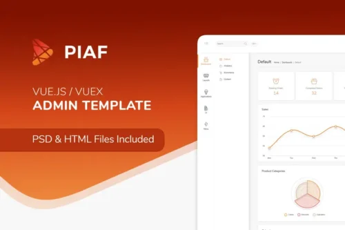 Mua Piaf Vuejs - Vuejs Admin Template giá rẻ