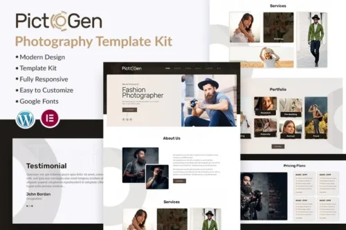 Mua Pictogen - Creative Photography Elementor Template Kit giá rẻ
