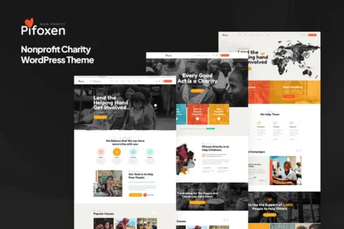 Mua Pifoxen - Nonprofit Charity WordPress Theme giá rẻ