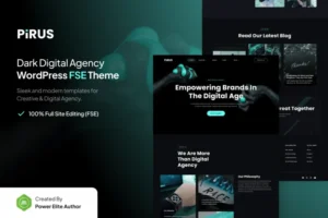 Mua Pirus – Dark Digital Agency FSE WordPress Theme giá rẻ
