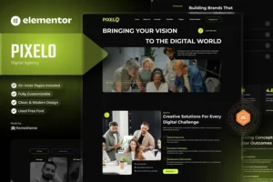 Mua Pixelo - Digital Agency Elementor Template Kit giá rẻ