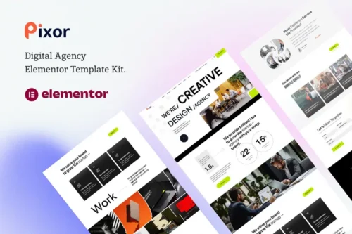 Mua Pixor – Creative Digital Agency Elementor Template Kit giá rẻ