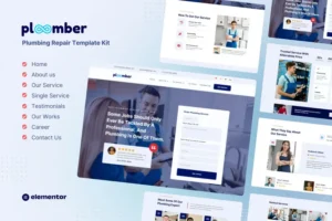 Mua Ploomber - Plumbing Repair Elementor Template Kit giá rẻ