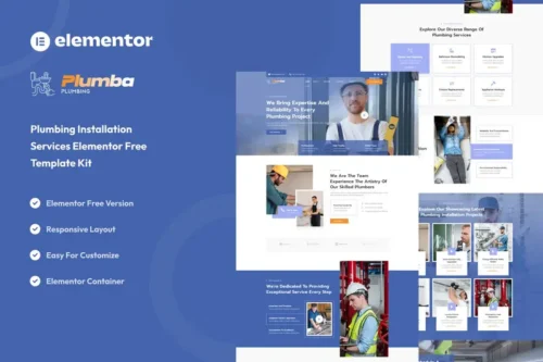 Mua Plumba - Plumbing Installation Service Elementor Template Kit giá rẻ