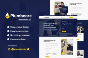 Mua PlumbCare - Plumbing Service Elementor Template Kit giá rẻ