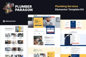 Mua Plumber Paragon - Plumbing Services Elementor Pro Template Kit giá rẻ