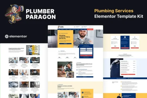 Mua Plumber Paragon - Plumbing Services Elementor Pro Template Kit giá rẻ