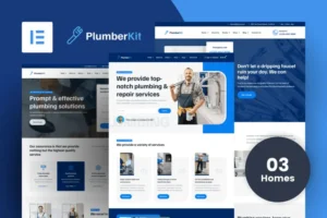 Mua PlumberKit - Plumbing Services Elementor Pro Template Kit giá rẻ