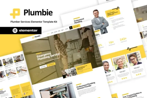 Mua Plumbie - Plumber Services Elementor Template Kit giá rẻ