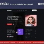 Podkesta – Dark Theme Podcast Elementor Template Kit