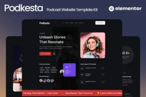 Mua Podkesta - Dark Theme Podcast Elementor Template Kit giá rẻ