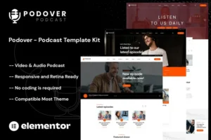 Mua Podover - Podcast Elementor Template Kit giá rẻ